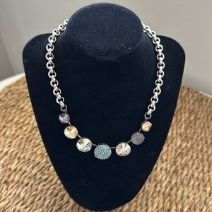 EUC Sabika adjustable silver choker necklace